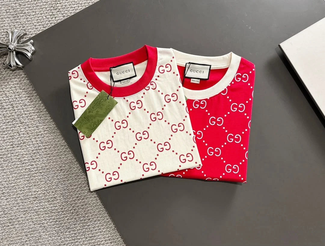 GUCCI || All-Over GG Logo Print T-Shirt