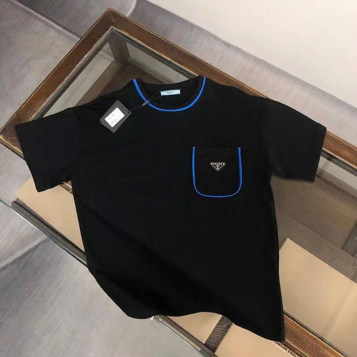 PRADA || Re-Nylon Pocket Design Triangle-Logo T-Shirt