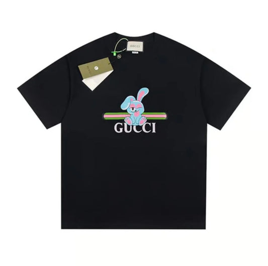 GUCCI || Crew Neck Other Animal Patterns Cotton Short Sleeves Logo