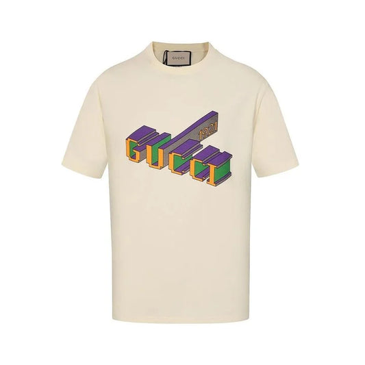 GUCCI ||  Men's Gucci 3D 1921 Logo Print T-Shirt / Cream