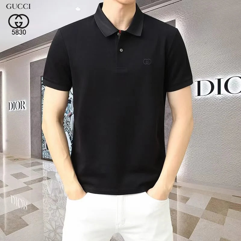 GUCCI || GG Embroidered Logo Slim Fit Stretchable Polo T-Shirt