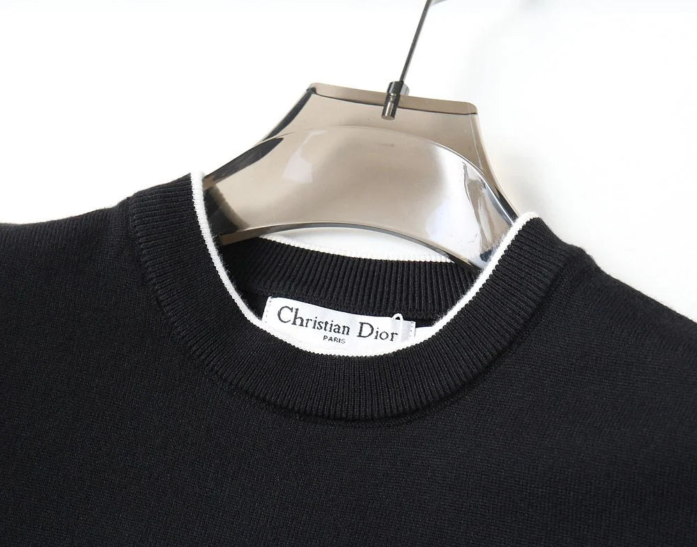 CHRISTIAN DIOR || Drop-Shoulder Sleeve Crew-Neck Pull-Over