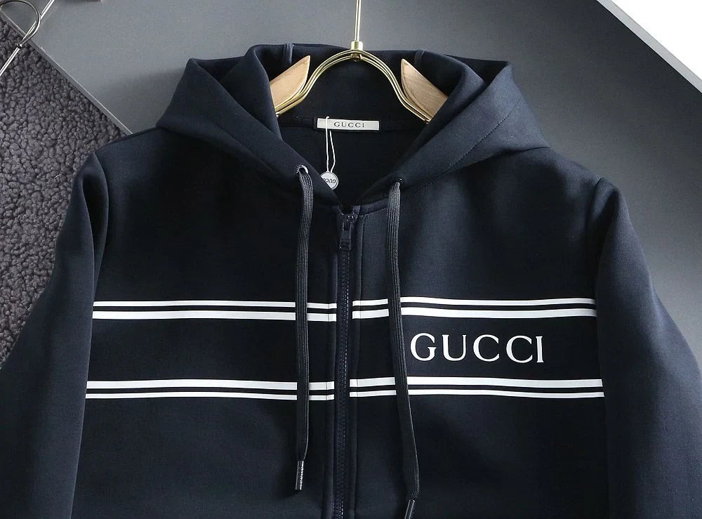 GUCCI || Logo tech Zip-Up Hoodie