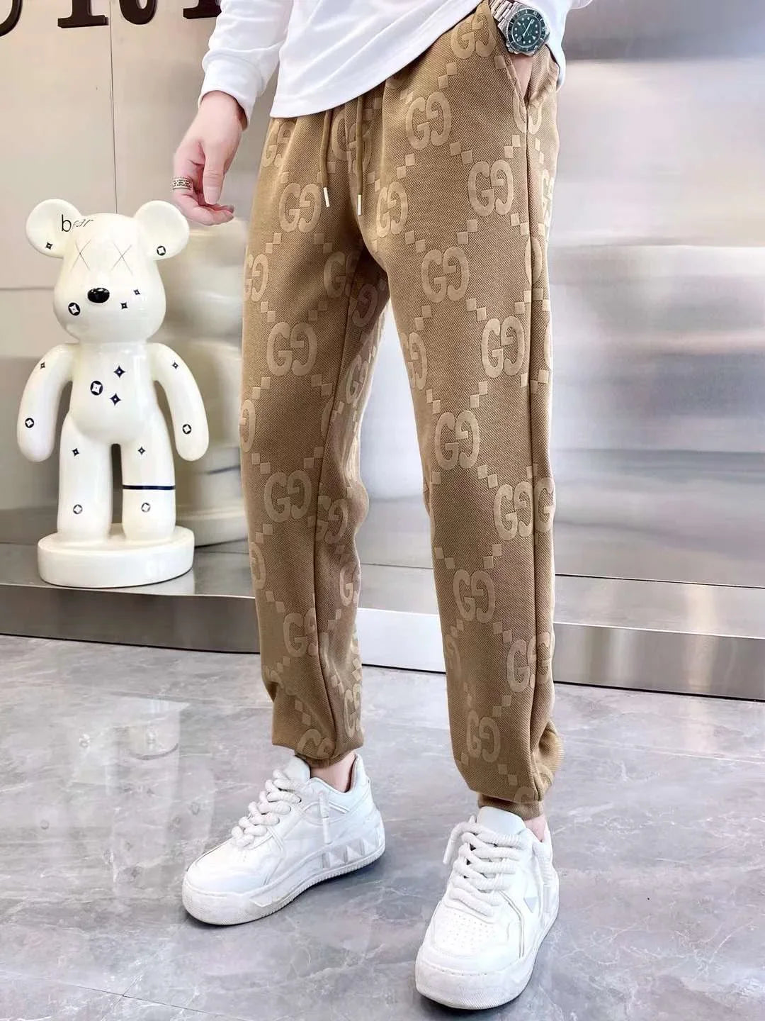 GUCCI || GG TECHNICAL JERSEY TRACK BOTTOMS