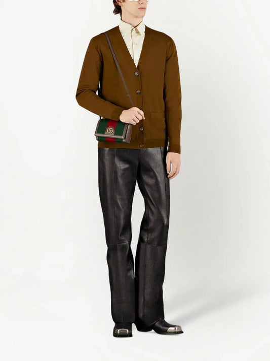 GUCCI || Intarsia-Knit Wool Cardigan For Men