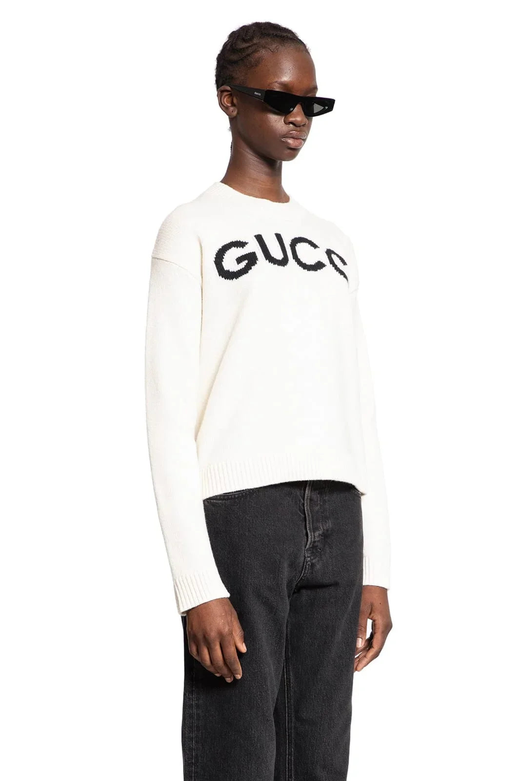 GUCCI || Gucci Intarsia-Logo Wool Sweater For Women