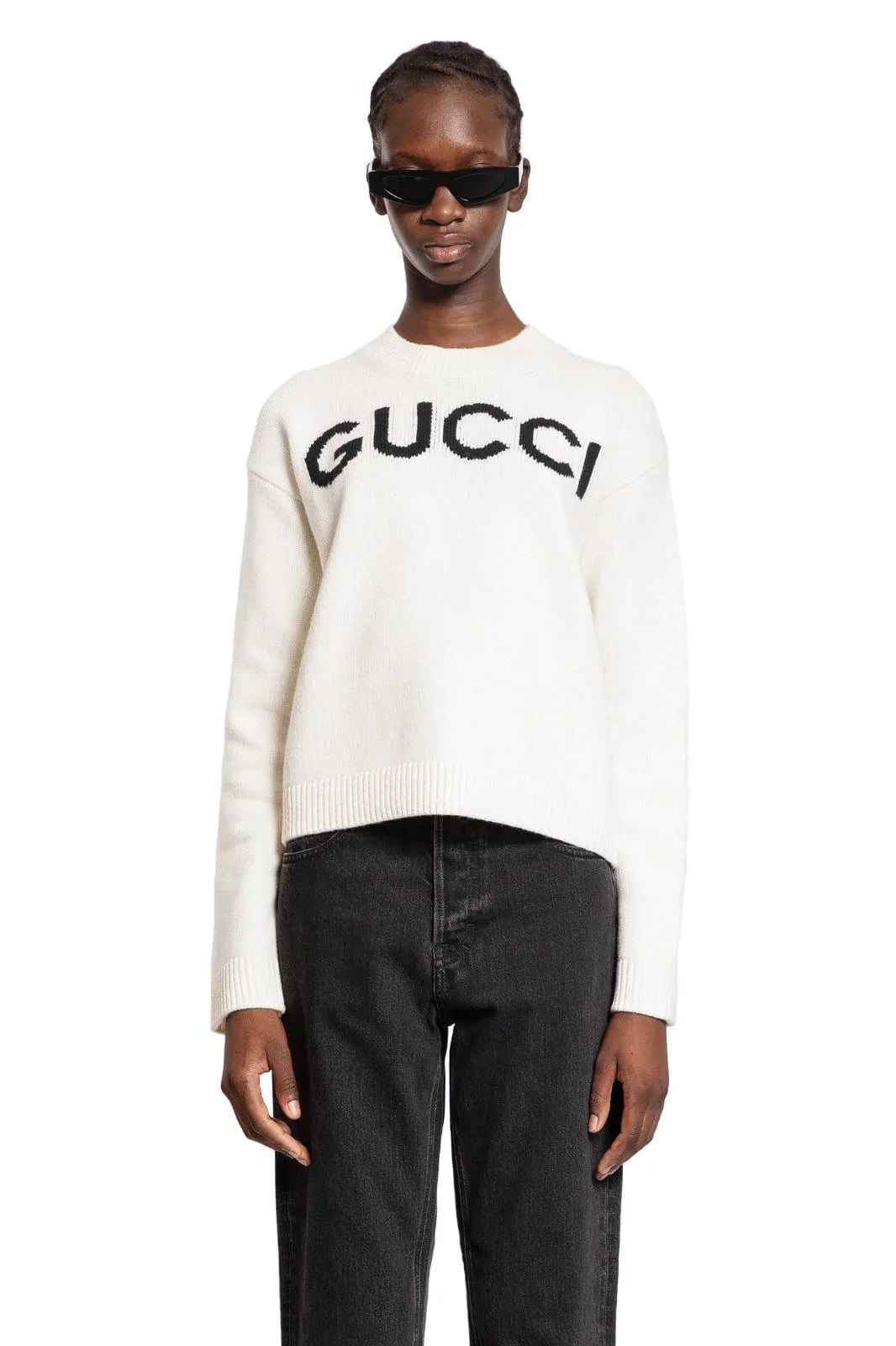 GUCCI || Gucci Intarsia-Logo Wool Sweater For Women