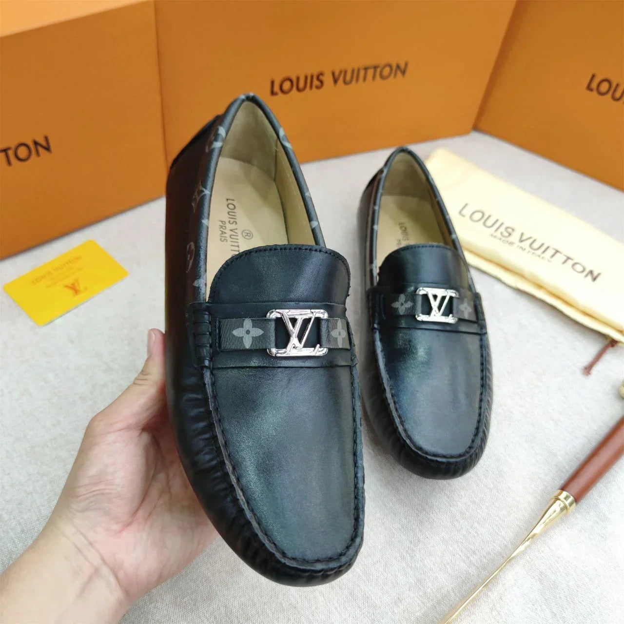 LOUIS VUITTON || Monte Carlo Moccasins - Luxury Black /Brown