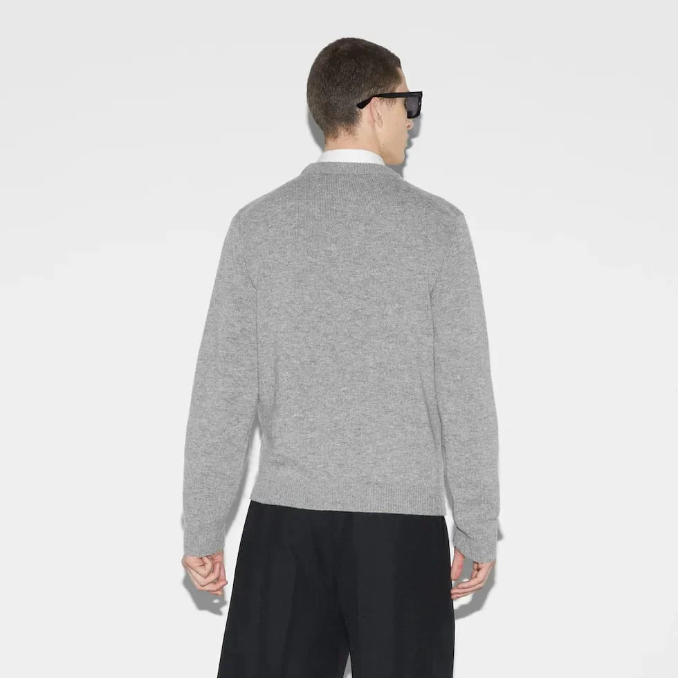 GUCCI || WOOL SWEATER WITH GUCCI INTARSIA KNITEDWEAR FOR MEN