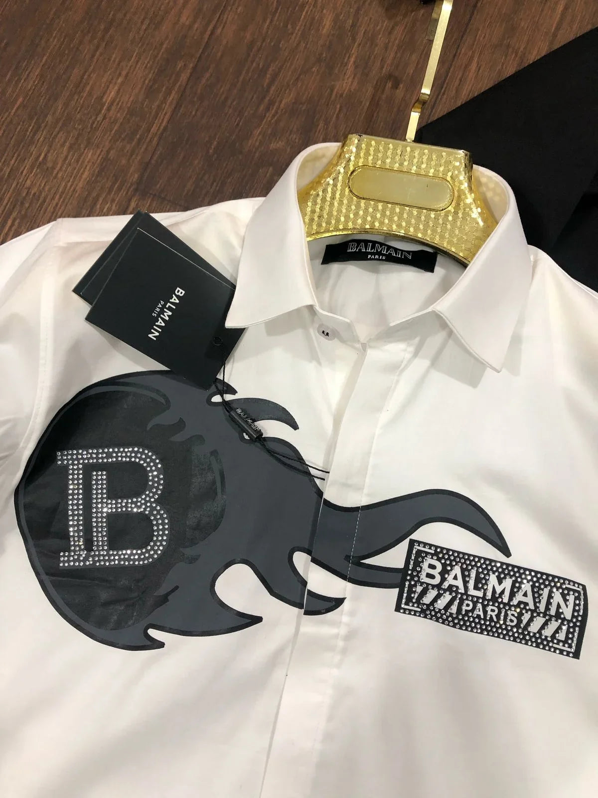 BALMAIN || B Flame Logo Premium Designer Shirt For Men