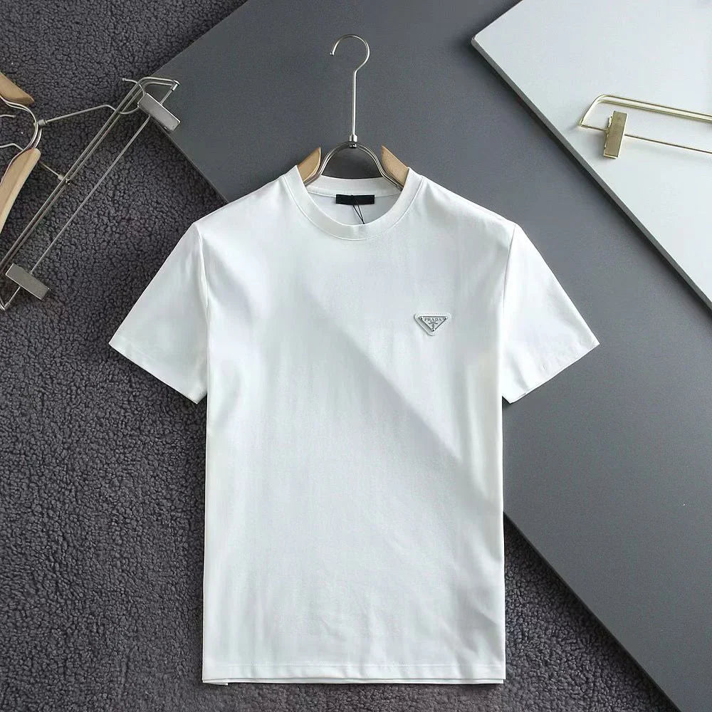 PRADA || Triangle Logo Technical Jersey T-Shirt