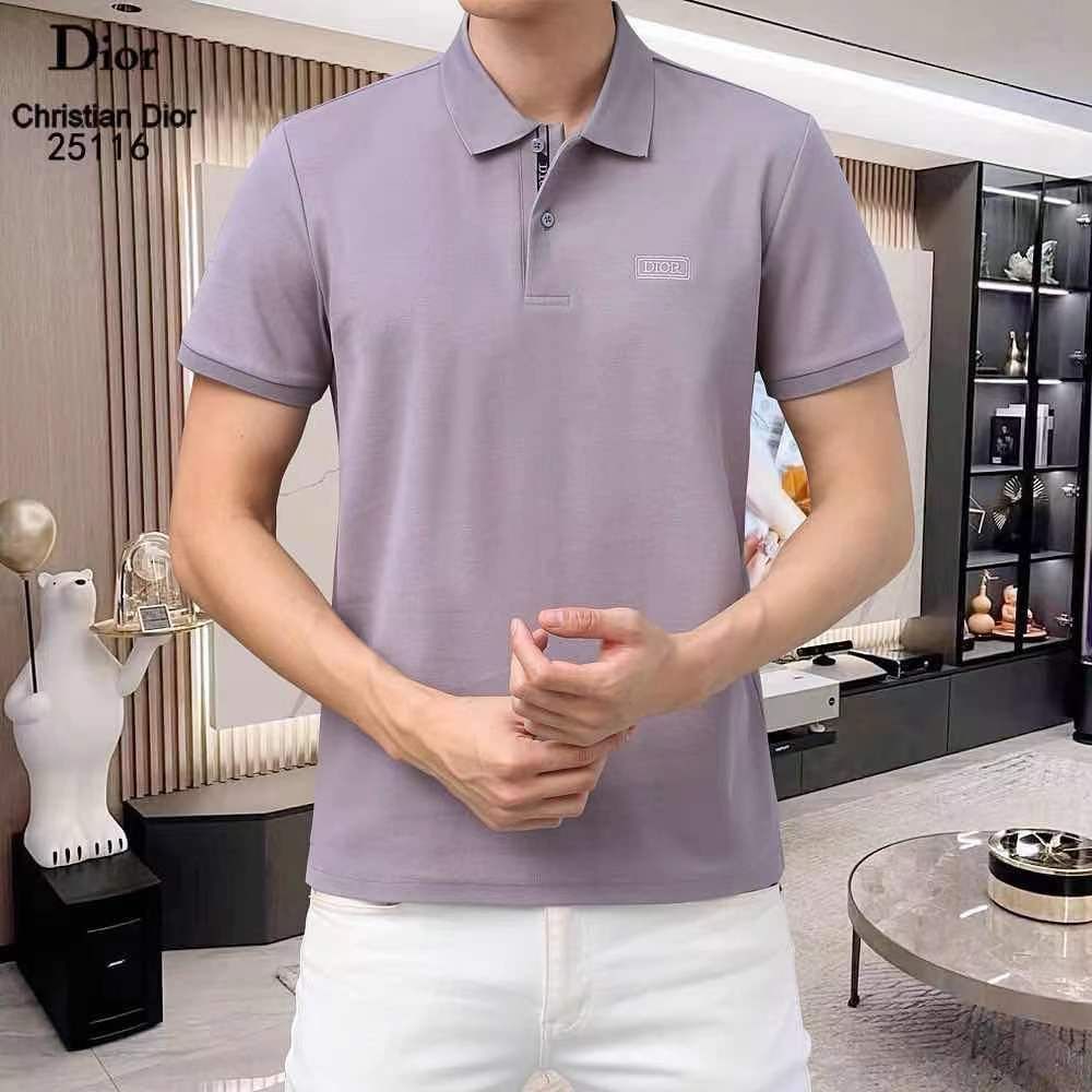 CHRISTIAN DIOR || Dior Logo Regular Fit Polo T-Shirt with Spread Collar