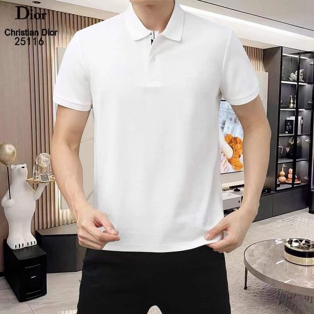 CHRISTIAN DIOR || Dior Logo Regular Fit Polo T-Shirt with Spread Collar