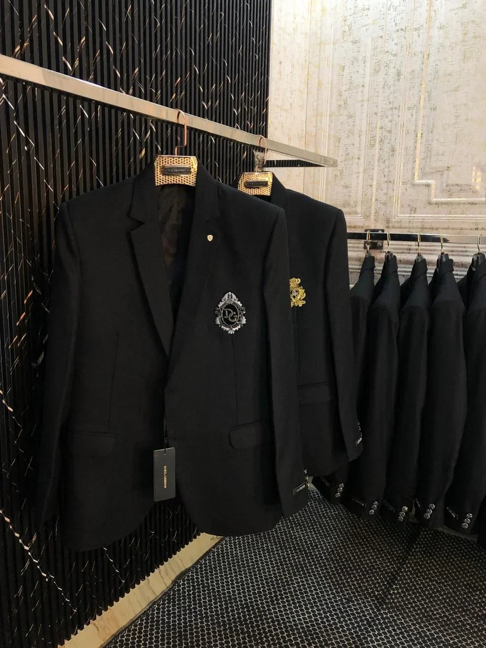 DOLCE & GABBANA || Single-Breasted Wool And Cashmere Jacket With DG Patch Logo