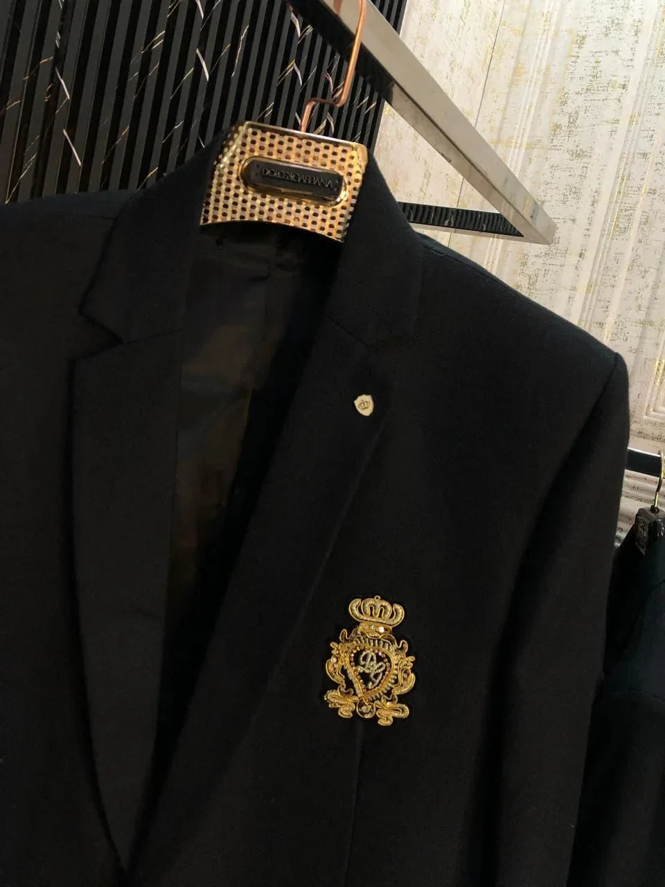 DOLCE & GABBANA || Single-Breasted Wool And Cashmere Jacket With DG Patch Logo