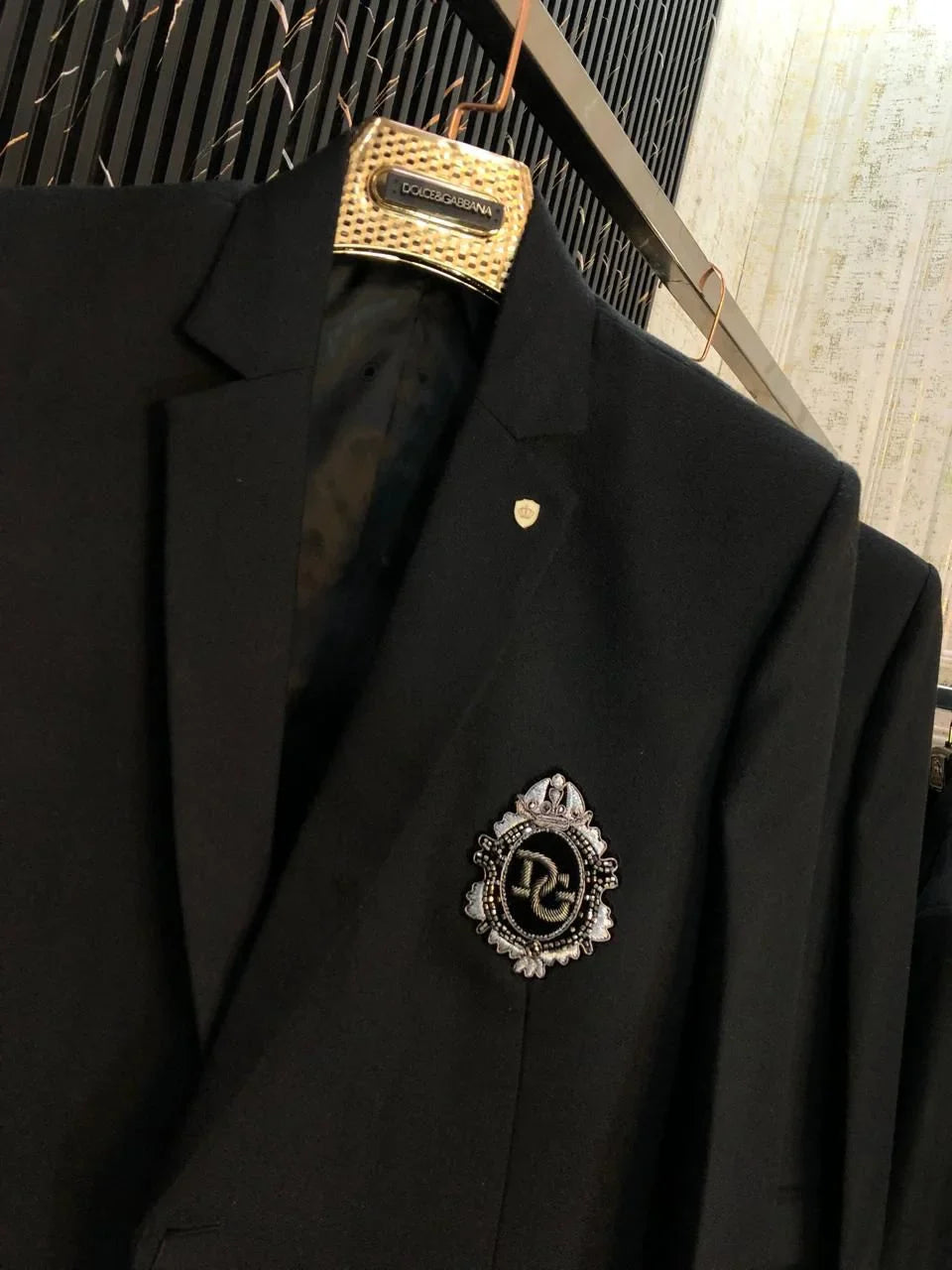 DOLCE & GABBANA || Single-Breasted Wool And Cashmere Jacket With DG Patch Logo