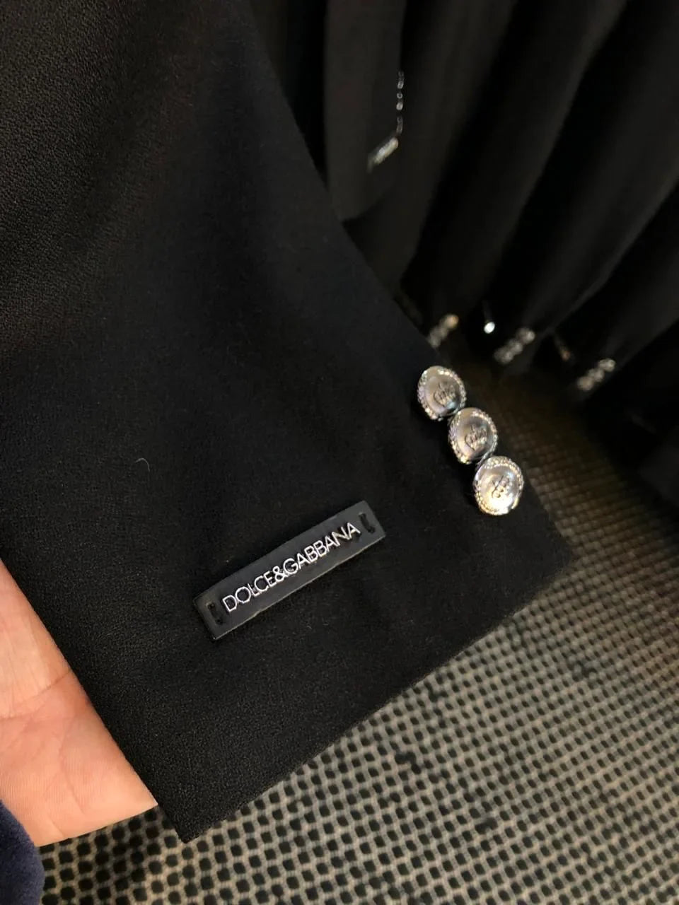 DOLCE & GABBANA || Single-Breasted Wool And Cashmere Jacket With DG Patch Logo