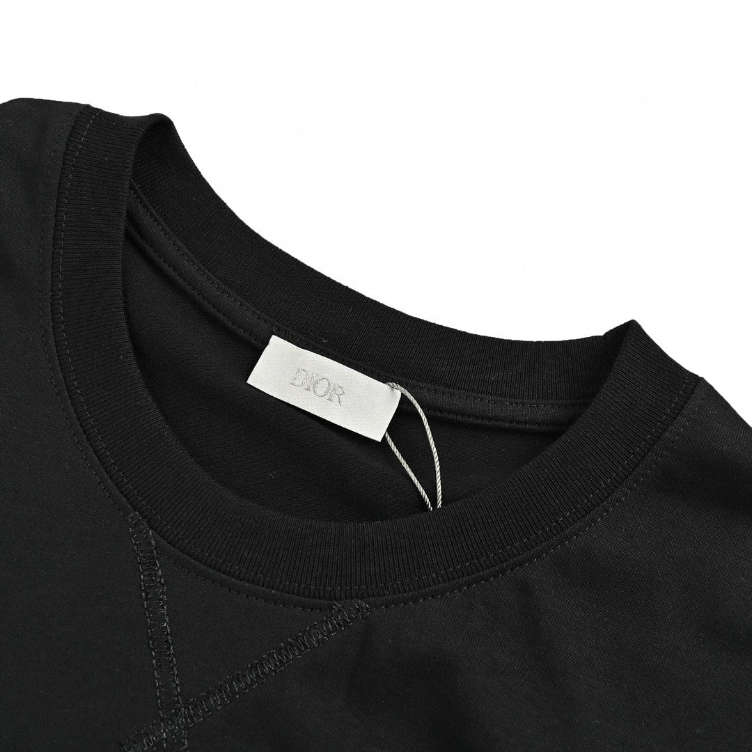 Dior Black T-Shirt with Logo Patch