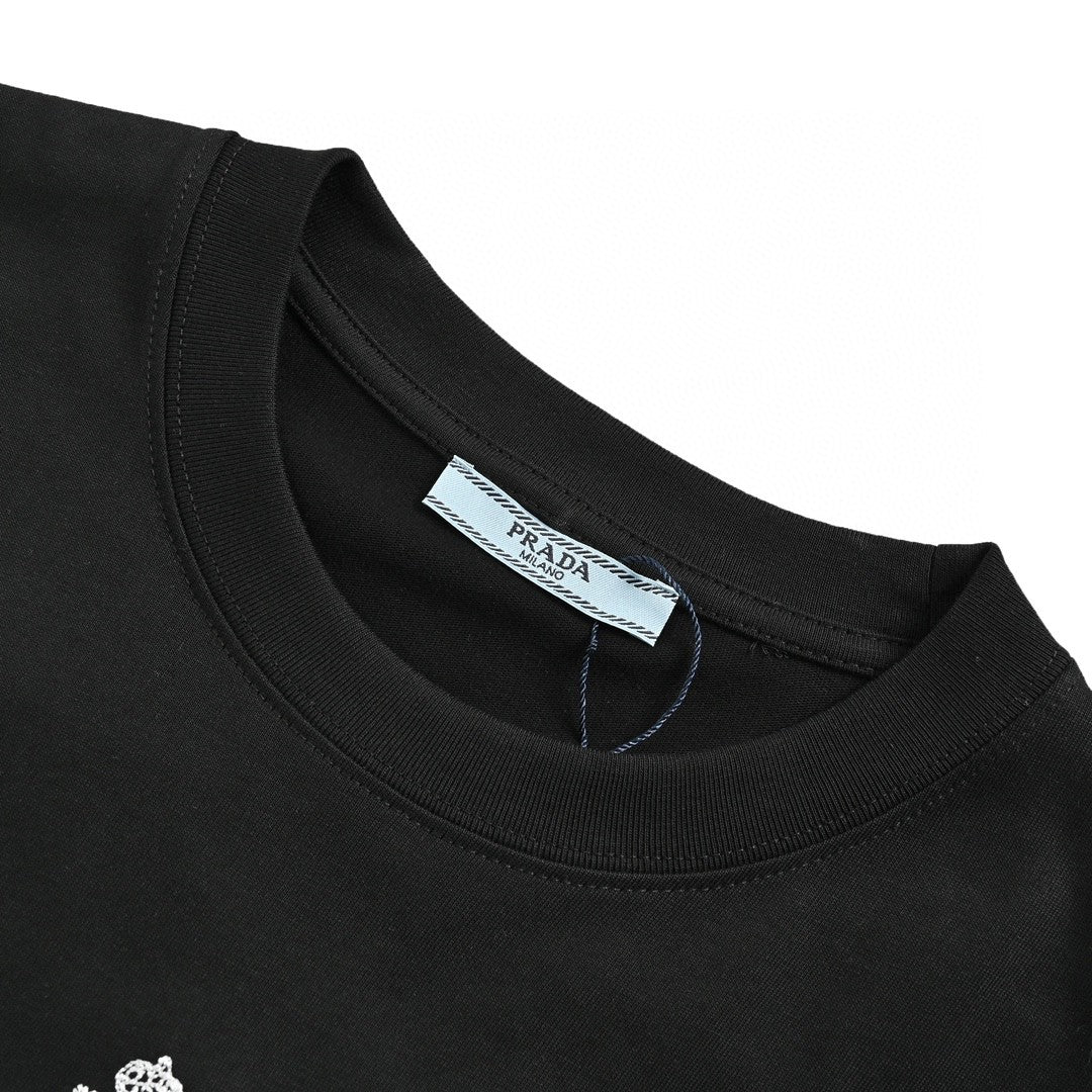 Chic Prada Milano Black Logo Tee