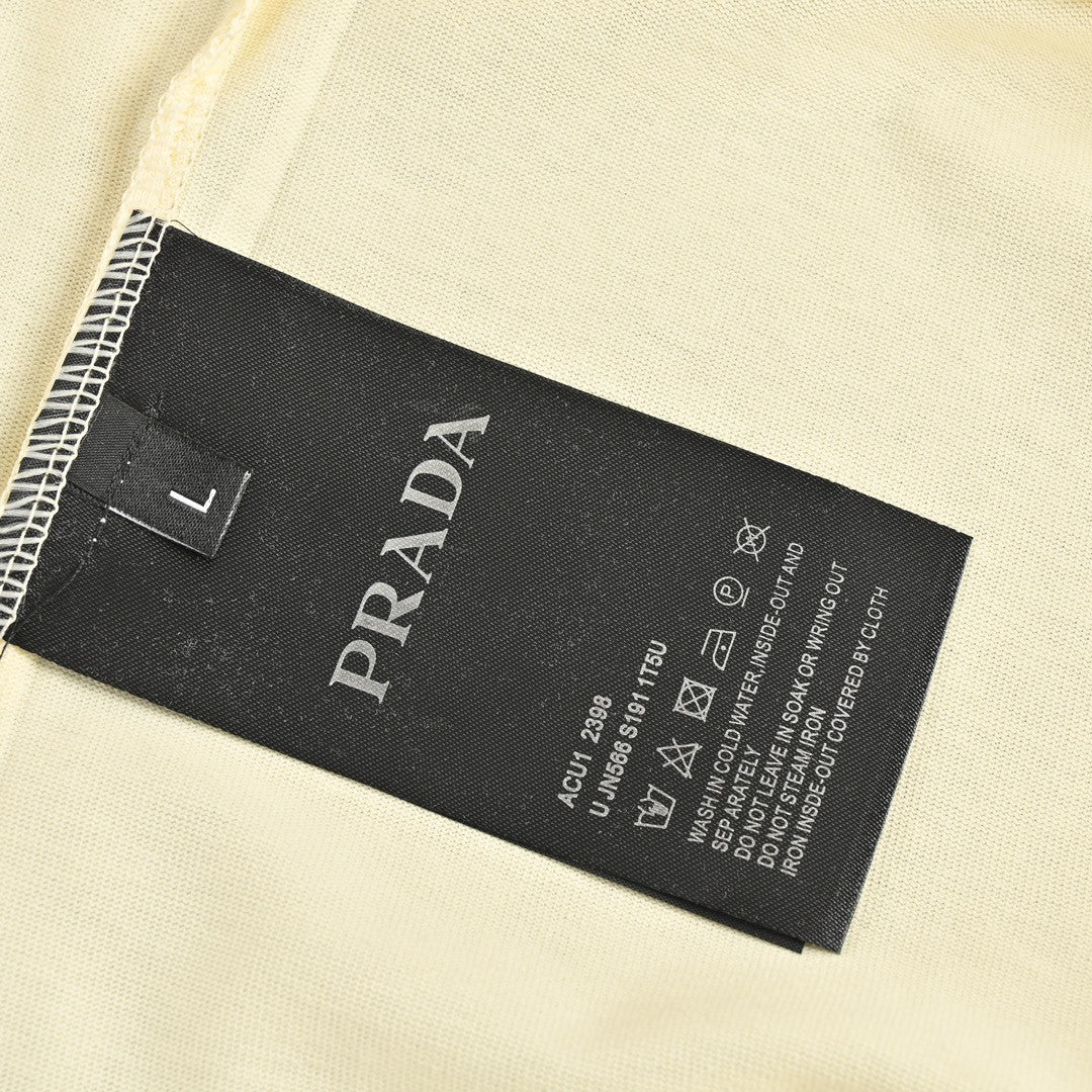 Chic Cream Prada T-Shirt with Statement Branding