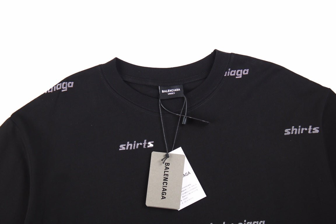 Balenciaga Allover Logo Print T-Shirt