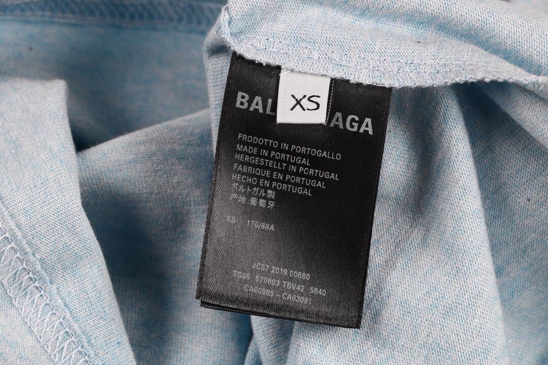 Balenciaga Basic Logo T-Shirt - Light Blue