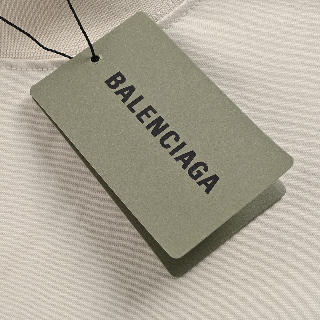 Balenciaga Beige T-Shirt with EREWHON Graphic