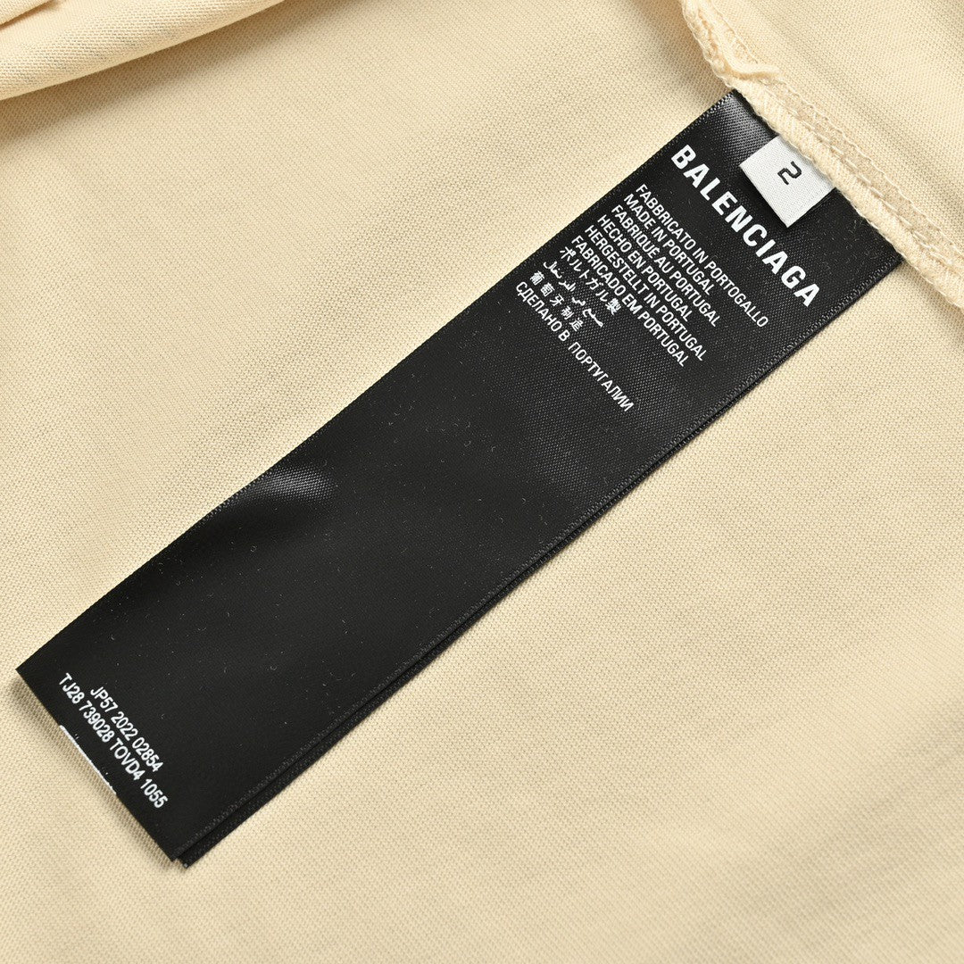 Balenciaga Beige T-Shirt with Musical Notes