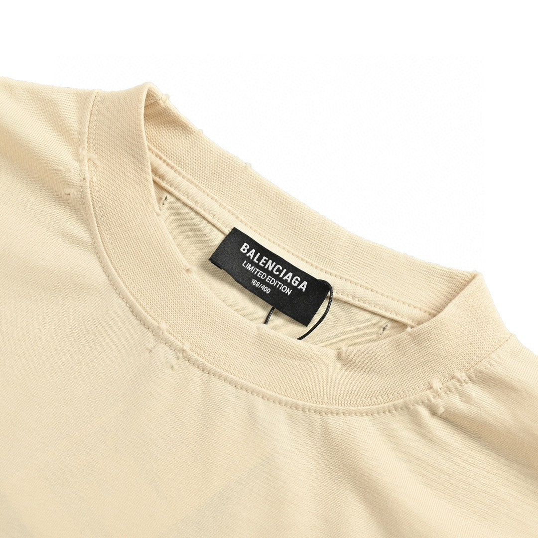 Balenciaga Beige T-Shirt with Musical Notes