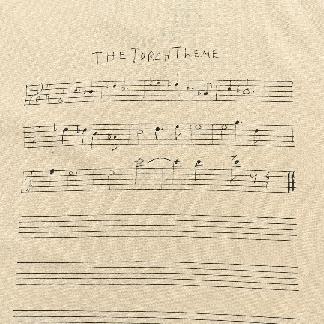 Balenciaga Beige T-Shirt with Musical Notes