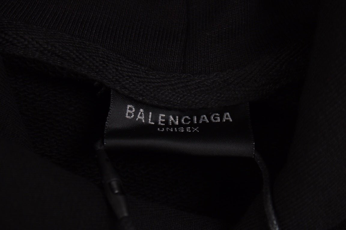 Balenciaga Black Multilogo Hoodie