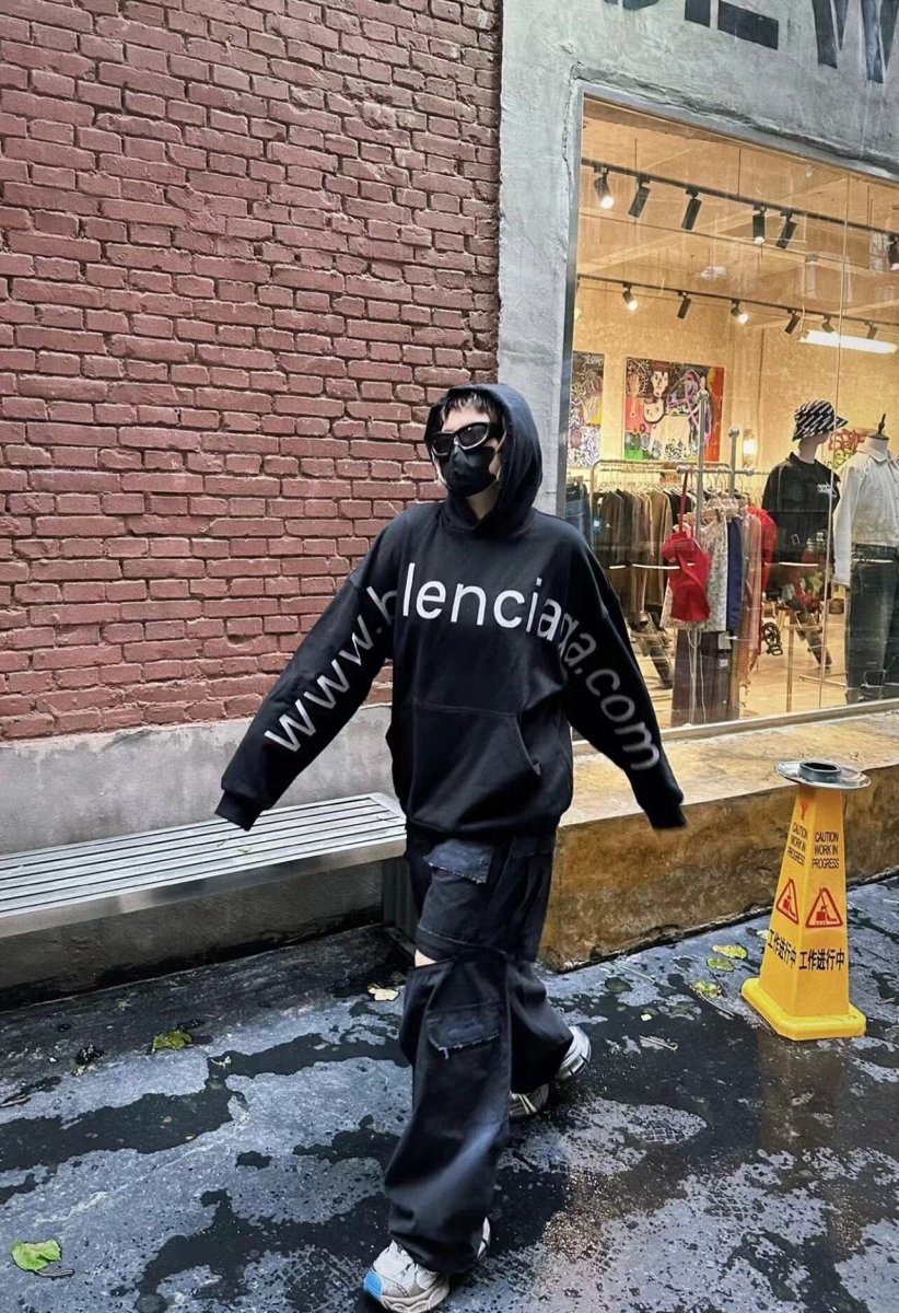 Balenciaga Black Oversized Hoodie