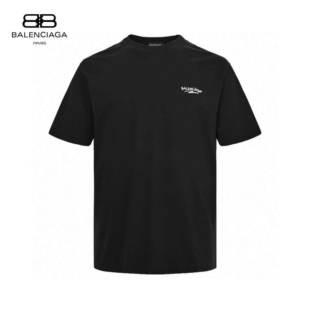 Balenciaga Black T-Shirt with Bold Graphic