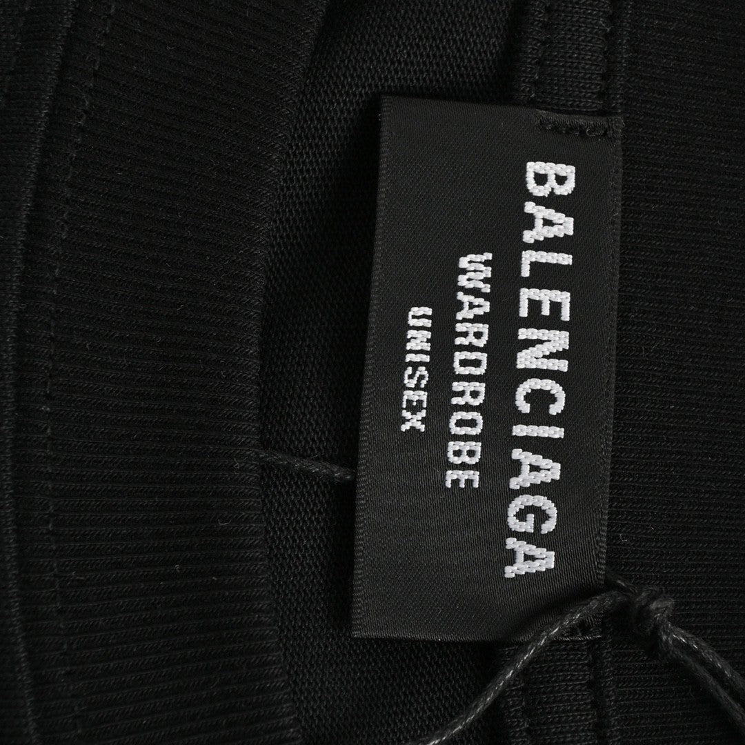 Balenciaga Black T-Shirt with Mountain Graphic