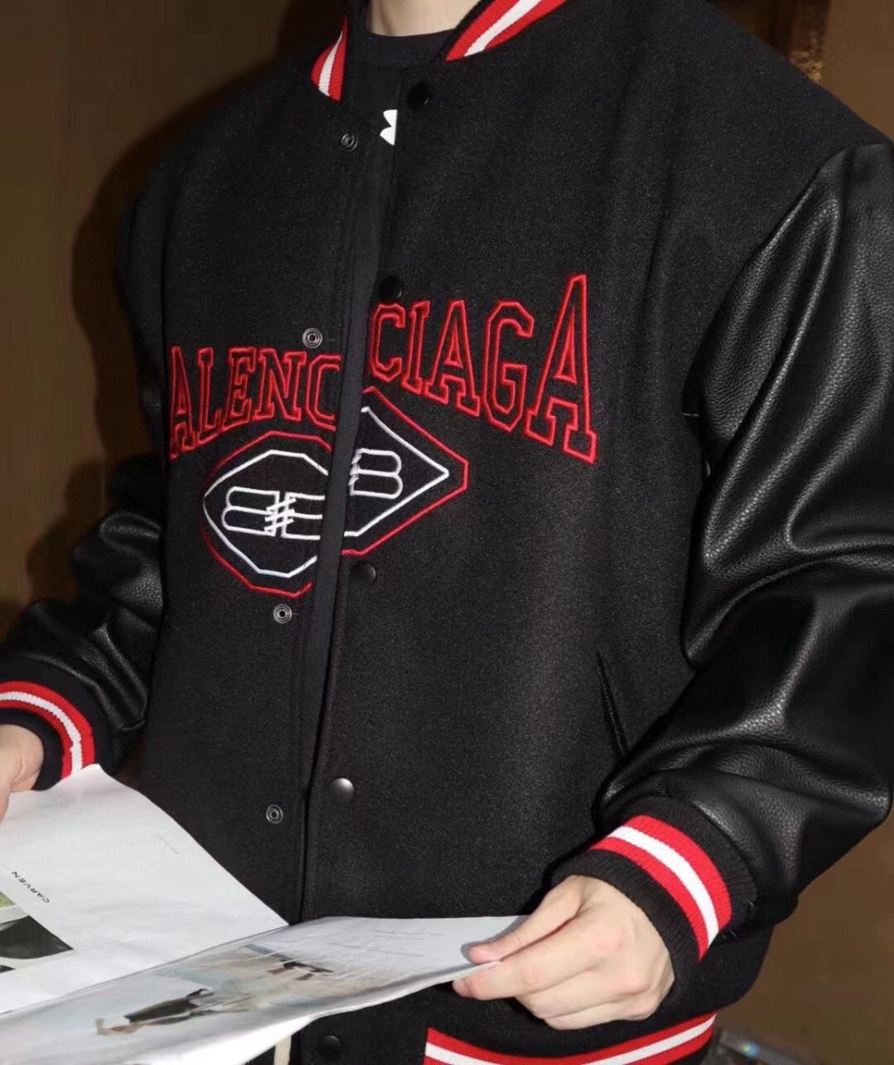 Balenciaga Black Varsity Jacket