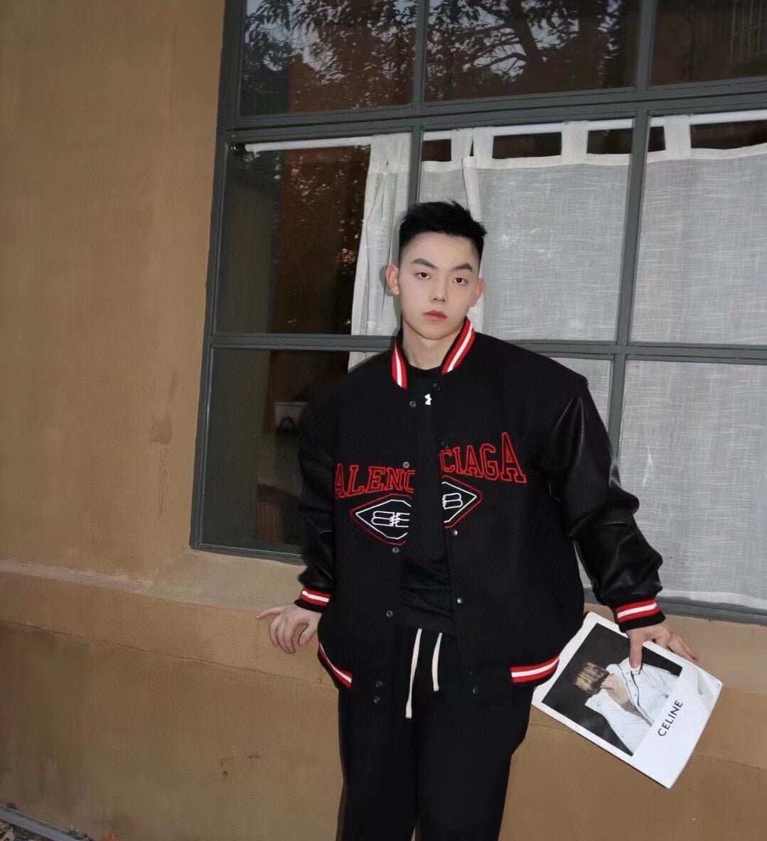 Balenciaga Black Varsity Jacket