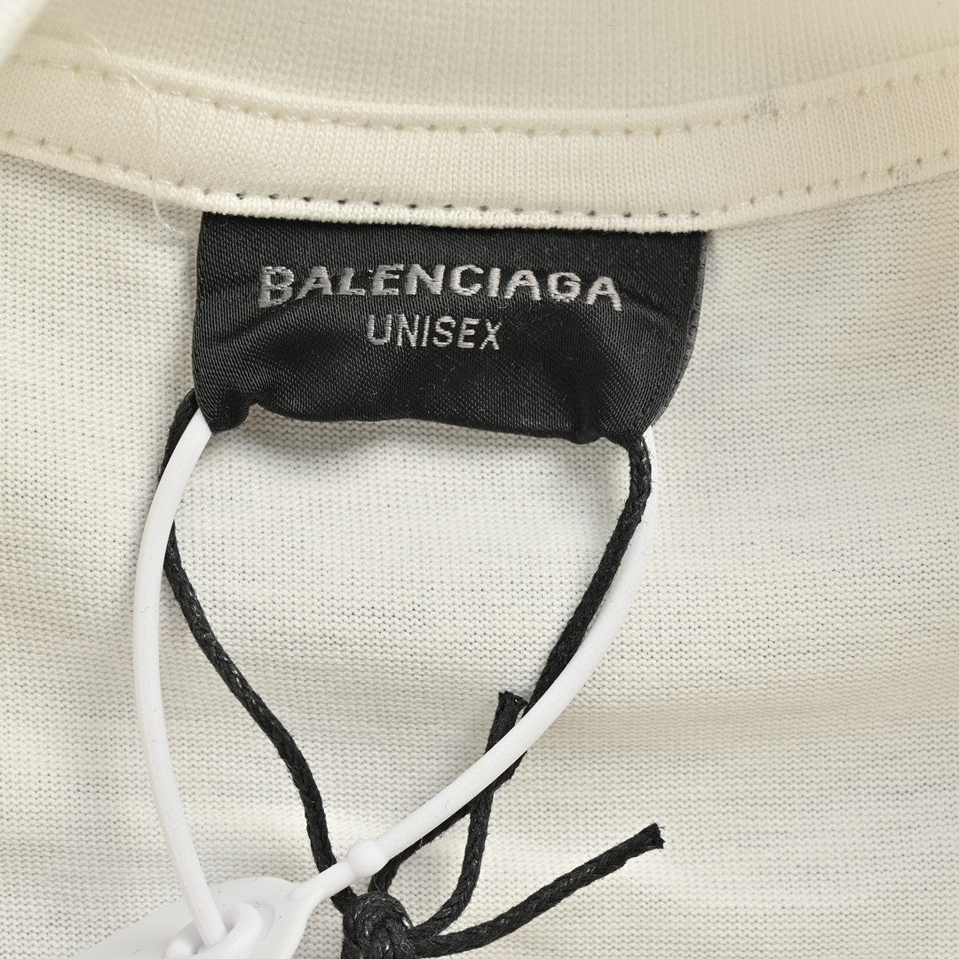 Balenciaga Cracked 'BB' Logo T-Shirt (White)