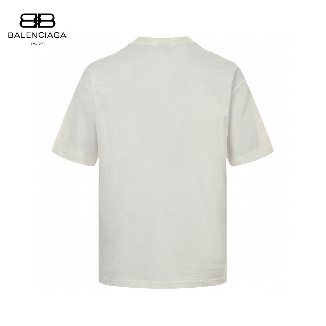 Balenciaga Cracked 'BB' Logo T-Shirt (White)