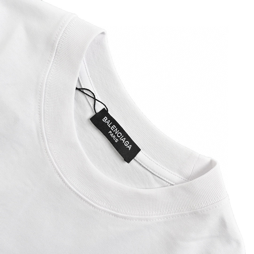 Balenciaga Crystal Logo T-Shirt in White