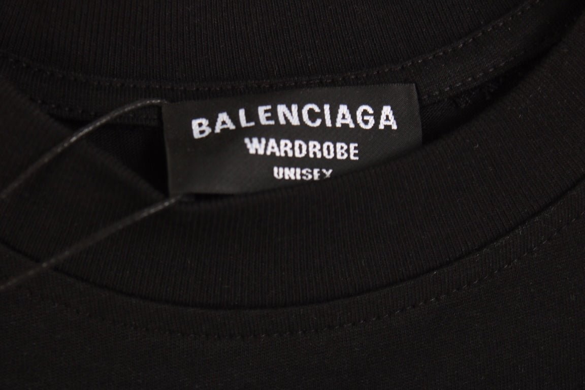 BALENCIAGA DESIGNER NAMES T-SHIRT BLACK