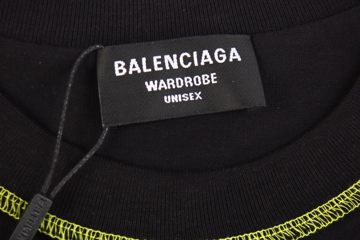 Balenciaga Digital Age Logo T-Shirt - Black