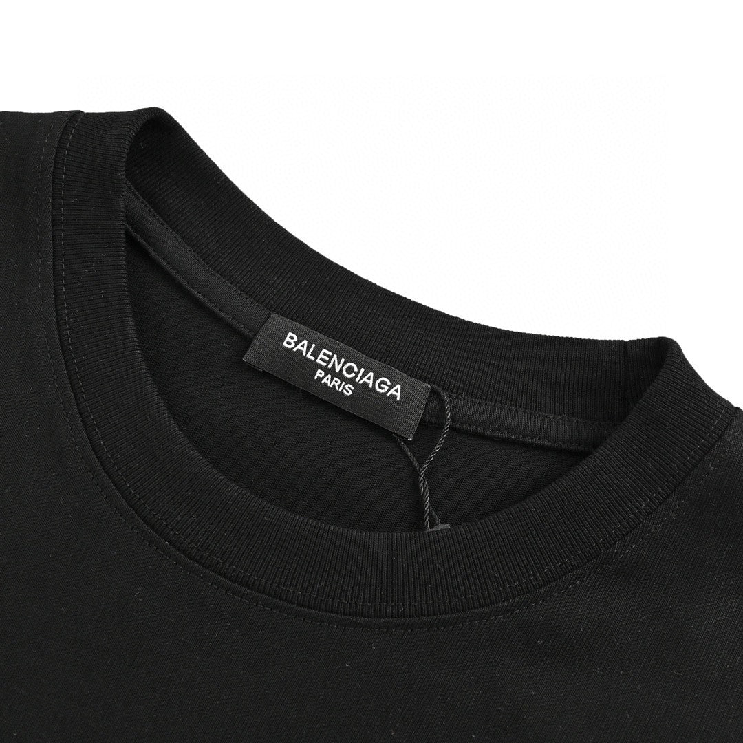 Balenciaga Dripping BB Logo T-Shirt (Black)