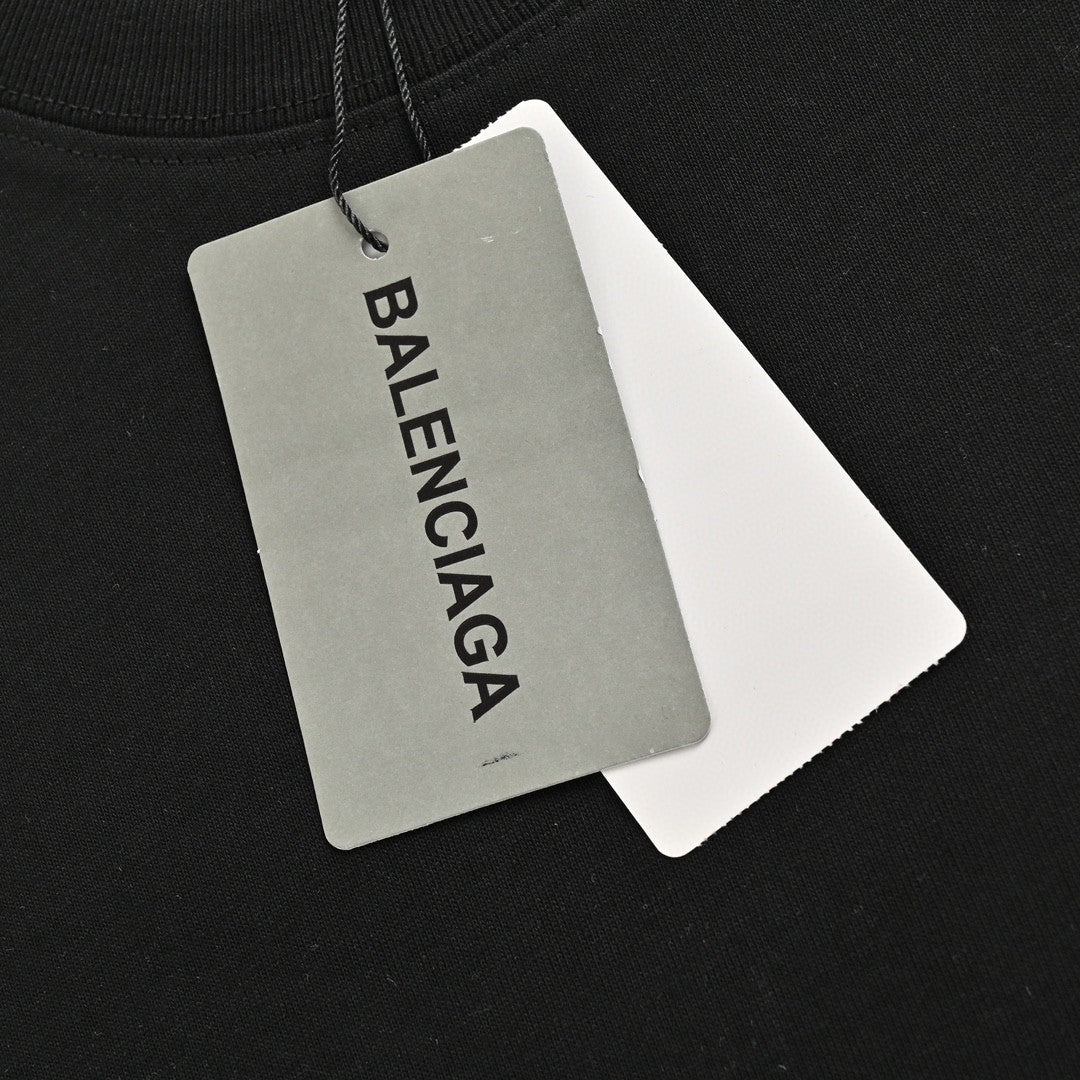 Balenciaga Dripping BB Logo T-Shirt (Black)