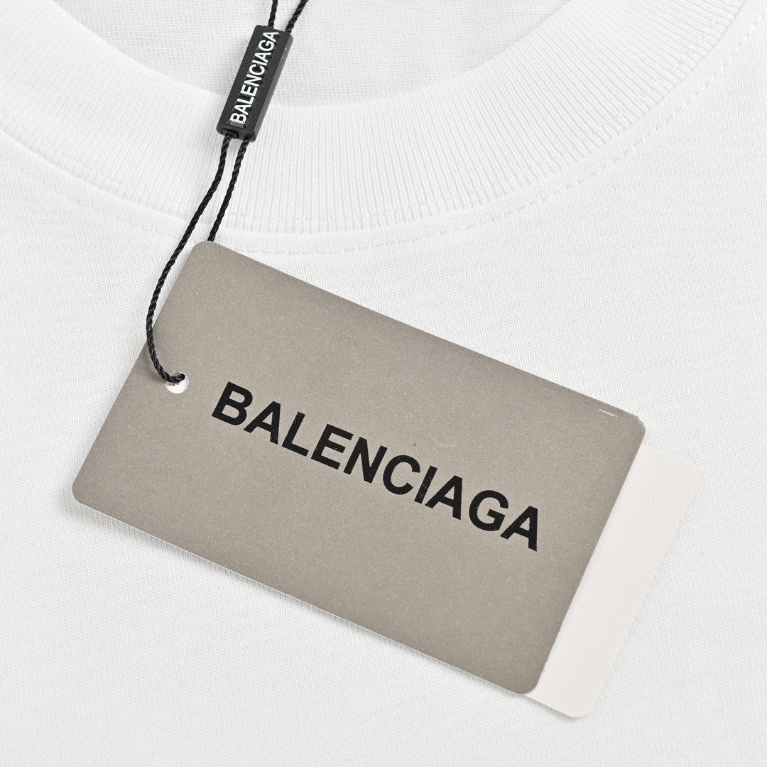 Balenciaga Dripping BB Logo T-Shirt (White)