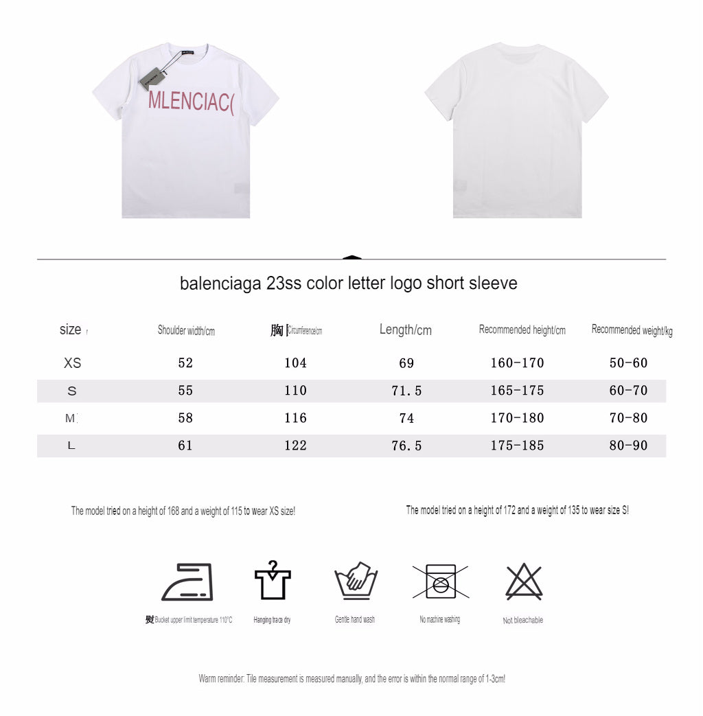 BALENCIAGA GRADIENT LOGO T-SHIRT WHITE