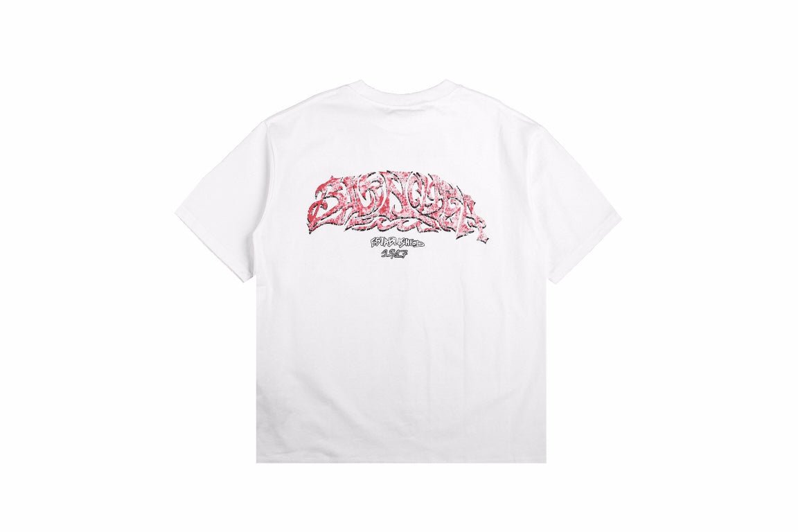 BALENCIAGA GRAFFITI LOGO T-SHIRT WHITE