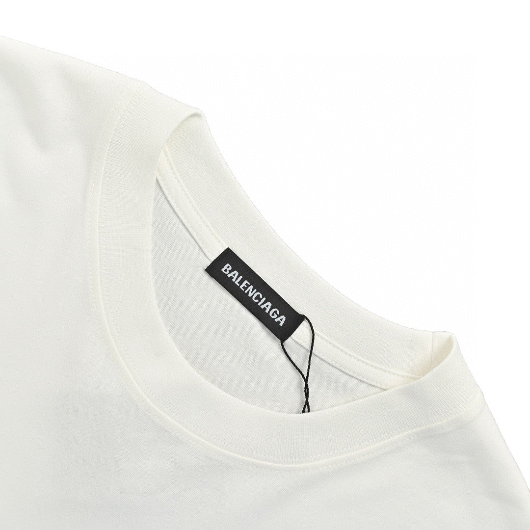 Balenciaga Graffiti Logo White T-Shirt