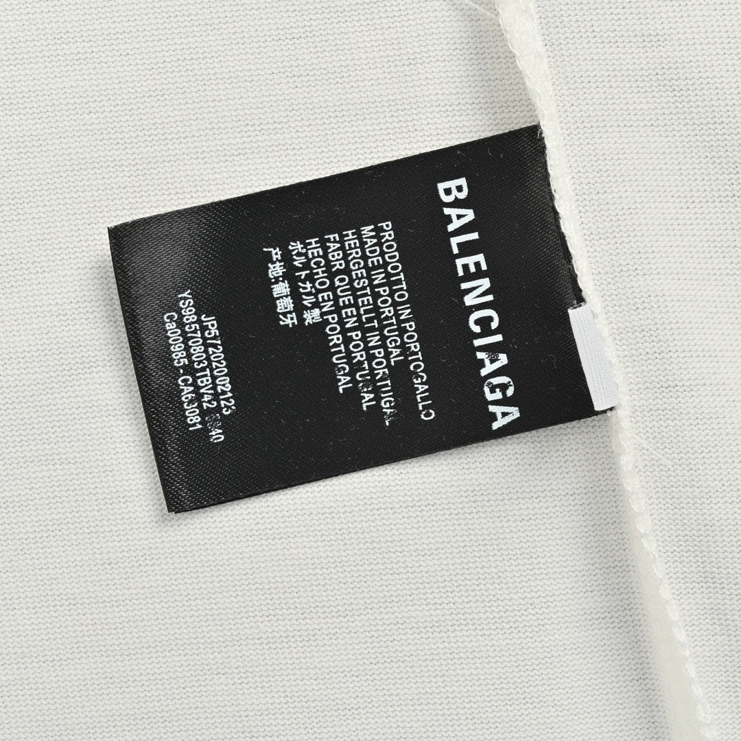 Balenciaga Graffiti Logo White T-Shirt