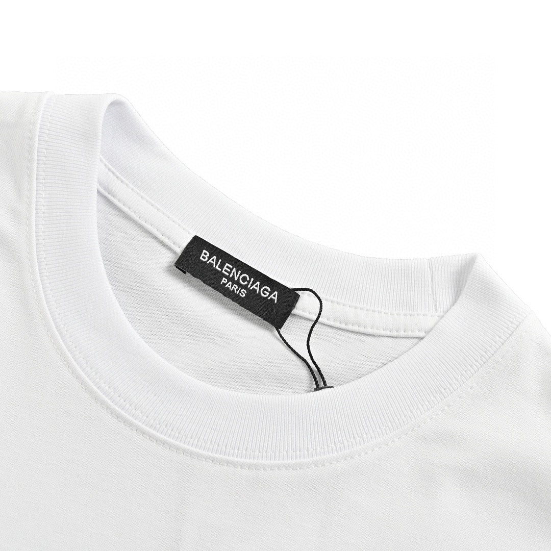 Balenciaga Graphic Logo T-Shirt (White)