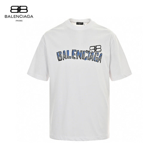 Balenciaga Graphic Logo T-Shirt (White)